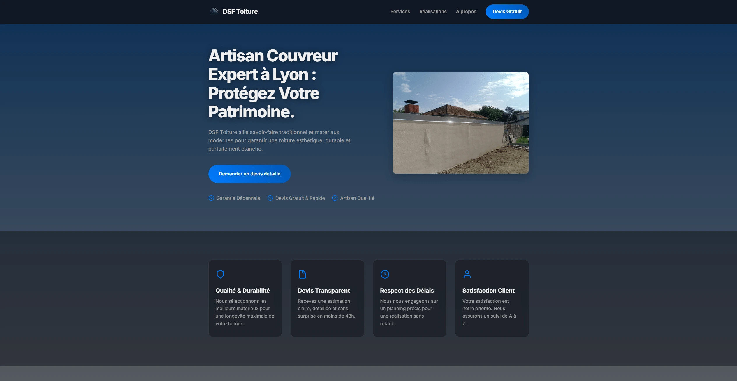 Création site vitrine DSF-Toiture.fr